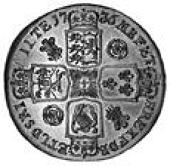 George II (1727-1760), Crown, 1736, roses and plumes, edge nono (ESC 121; S 3686). Light adjustment marks on...