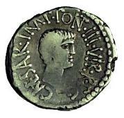 Mark Antony (d. 30 BC), Denarius, c.40 BC, Military mint moving with Antony, head of Antony right, m anton imp iii...