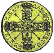 William III (1694-1702), Five-Guineas, 1701, second bust of fine work, edge decimo tertio (MCE 172; S 3456). Good...