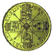 George I (1714-1727), Five-Guineas, 1716, edge secvndo (MCE 238; S 3626). Small striking flaw by 16 of date, minor...