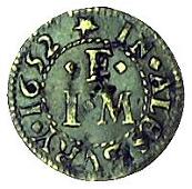 17th Century, Aylesbury, Joseph Freer, Farthing, 1652, Mercers’ arms, 1.25g/6h (Berry & Morley 18; SCBI Norweb...