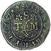 17th Century, Aylesbury, Thomas Stratford, Halfpenny, 1667, 1.85g/12h (Berry & Morley 22, and BNJ 1973, p.111, P...