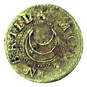 17th Century, Brill, William Goldar, Farthing, Mercers’ arms, 0.62g/12h (Berry & Morley 34; SCBI Norweb 293, same...