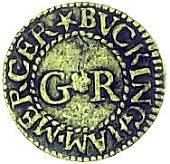 17th Century, Buckingham, George Robins, Farthings (2, from two obv. and two rev. dies), paschal lamb, 1.27g/6h,...