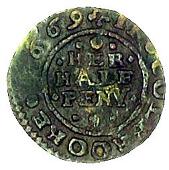 17th Century, Colnbrook, Alce Goad, Halfpenny, 1669, bell, 1.41g/6h (Berry & Morley 74; BW. 54C). Fine or better,...