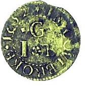 17th Century, Colnbrook, John Guy, Farthing, 1652, cock standing left, chandler, 0.90g/6h (Berry & Morley 75; BW....