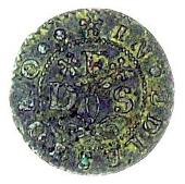 17th Century, Edlesborough, Daniell Finch, Halfpenny, 1666, 1.87g/12h, mm. sexfoil on obv. (Berry & Morley 81; SCBI...