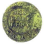 17th Century, Eton, Thomas Collings, Halfpenny, 1669, fleur-de-lis, 1.59g/6h (Berry & Morley 84; BW. 59). A trifle...