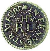 17th Century, Fenny Stratford, Robert Honnor, Farthing, 1655, Grocers’ arms, 0.97g/6h (Berry & Morley 86; BW. 63);...