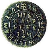 17th Century, High Wycombe, Fransis Ingeby, Farthing, 1666, 0.96g/3h (Berry & Morley 220; BW. 166); John Juson,...