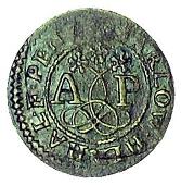 17th Century, Marlow, Alice Parker, Halfpenny, Queen’s bust left, crowned, 2.20g/3h, mm. cinquefoil, initials ap...