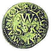 17th Century, Marlow, Silvester Widmere, Farthing, griffin left, 1.25g/6h, inner circles both sides (Berry & Morley...