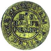 17th Century, Mursley, Henry Pitkin, Halfpenny, 1668, shuttle, 1.52g/9h (Berry & Morley 120; BW. 91). About very...