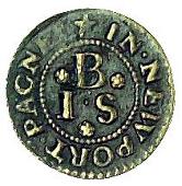 17th Century, Newport Pagnell, John Burgis, Farthing, 1668, scales, 1.61g/12h (Berry & Morley 122; BW. 93); Josias...