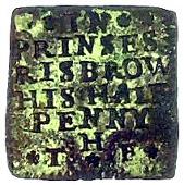 17th Century, Princes Risborough, Thomas Headeach, square Halfpenny, 1669, fleur-de-lis, 1.03g/3h (Berry & Morley...