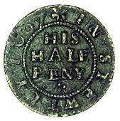 17th Century, Stewkley, Thomas Coles, Halfpenny, 1667, Grocers’ arms, 2.05g/12h (Berry & Morley 159; SCBI Norweb...