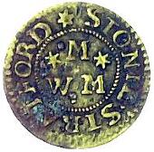 17th Century, Stony Stratford, William Marshall, Farthing, lion rampant to left, 0.93g/3h (Berry & Morley 171; BW....
