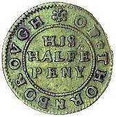 17th Century, Thornborough, Edward Purssell, Halfpenny, 1668, 2.11g/6h (Berry & Morley 177; SCBI Norweb 340, same...
