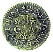 17th Century, Wendover, George Brown, Halfpenny, 1669, chapman, Haberdashers’ arms, 1.17g/6h (Berry & Morley 182,...