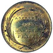 18th Century, Amersham, Skidmore’s Halfpenny, 1797, musical instruments, rev. a speedy and lasting peace within...