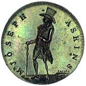 18th Century, Aylesbury, Skidmore’s mule Halfpenny, similar, edge grained, 11.32g/6h (DH 15a). Good extremely...
