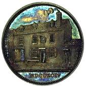 18th Century, Slough, William Till, Proof Halfpenny, 1794, in silver, similar, rev. view of the Red Lion inn, w till...