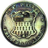 18th Century, Slough, William Till and John Peckham, Proof mule Halfpenny, 1794, in silver, arms of the Till family,...
