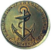 18th Century, Aylesbury, Skidmore’s mule Halfpenny, similar, rev. anchor and cable, edge grained, 9.01g/1h (DH...