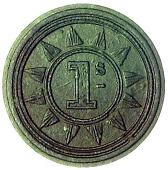 19th Century, Chilterns, Chilterns Co-operative Society Ltd, green plastic 1 Pint Milk check, rev. value, 25mm,...