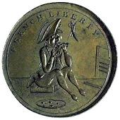 18th Century, Cambridgeshire, Cambridgeshire, Cambridge, Spence’s mule Halfpenny, similar, rev. lean man gnawing a...