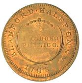 18th Century, Dorset, Dorset, Blandford Forum, W. Sanger, Halfpenny, 1798, pair of scales above a counter, rev. pro...