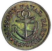 18th Century, Hampshire, Hampshire, Southampton, Naval Farthing, bust of Lord Hood right, rev. anchor and cable (DH...