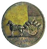 18th Century, Kent, Kent, Tenterden, J. and T. Cloakes, Halfpenny, 1796, Brewers’ arms, rev. horse and dray loaded...