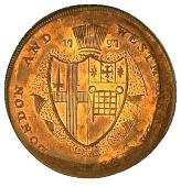18th Century, Middlesex, Middlesex, Skidmore’s London and Westminster series, Penny, type 4, Westminster Abbey,...