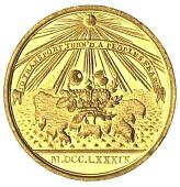18th Century, Middlesex, Middlesex, National series, George III’s Return to Health, 1789, a white metal medalet by...