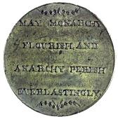 18th Century, Middlesex, Middlesex, Political and Social series, Map of France, white metal medalet, symbolic...