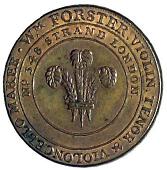 18th Century, Middlesex, Middlesex, W. Forster, Halfpenny, 1795, crown encircled by music script, rev. Prince of...