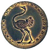 18th Century, Middlesex, Middlesex, J. and G. Pidcock, Halfpenny, 1801, antelope, rev. ostrich (DH 447a). Good...