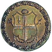 18th Century, Middlesex, Middlesex, Prattent’s Halfpenny, 1796, anchor in shield, rev. arms (DH 459). Brilliant...