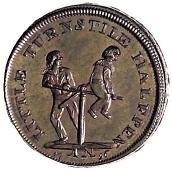 18th Century, Middlesex, Middlesex, T. Spence, Halfpenny, similar, rev. boys on turnstile (DH 715). Extremely fine...