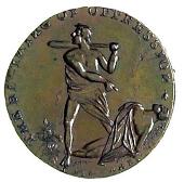 18th Century, Middlesex, Middlesex, T. Spence, Halfpenny, similar, rev. Cain slaying Abel (DH 748). Flan crack, good...