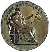 18th Century, Middlesex, Middlesex, T. Spence, Halfpenny, pig, rev. Britannia (DH 843a). Extremely fine and nicely...