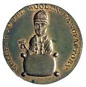 18th Century, Middlesex, Middlesex, W. Williams, Prattent’s mule Halfpenny, 1795, crowned arms, rev. Bishop Blaize...