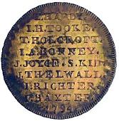 18th Century, Middlesex, Middlesex, Political and Social series, Erskine and Gibbs, Halfpenny, 1794, two barristers...