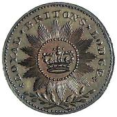 18th Century, Middlesex, Middlesex, Political and Social series, Loyal Briton’s Lodge, Halfpenny, cap of Liberty...