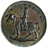 18th Century, Middlesex, Middlesex, T. Spence, Farthings (2), bust of Spence, rev. bull with ass’s head; Adam and...
