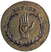 18th Century, Northumberland, Northumberland, Newcastle, J. Spence, Halfpenny, sailor, rev. heart and hand (DH 9)....