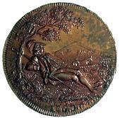 18th Century, Northumberland, Northumberland, Newcastle, J. Spence, Halfpenny, similar, rev. shepherd (DH 15). Good...
