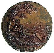 18th Century, Northumberland, Northumberland, Newcastle, J. Spence, Halfpenny, similar, rev. shepherd (DH 15). Good...