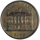 18th Century, Somerset, Somerset, Bath, Lutwyche’s Penny, Abbey Church, rev. Guildhall (DH 4). Extremely fine with...